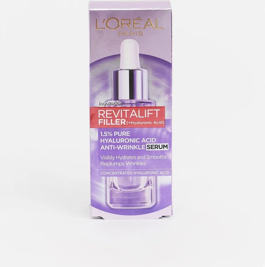 Loreal L'Oreal Paris Revitalift Filler Hyaluronic Acid Anti-Wrinkle Dropper Serum 30ml-No colour  - Size: No Size