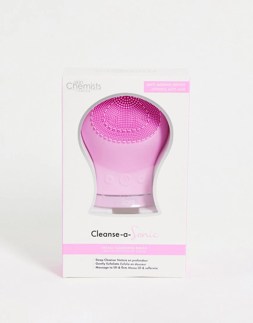 Skin Chemists sonic facial cleansing brush in pink  - Size: No Size