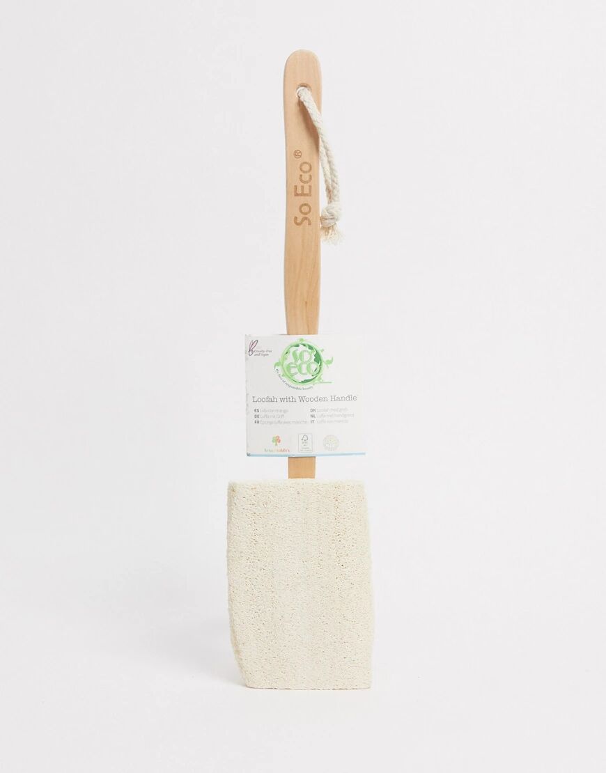 So Eco Flat Loofah with Wooden Handle-No colour  - Size: No Size