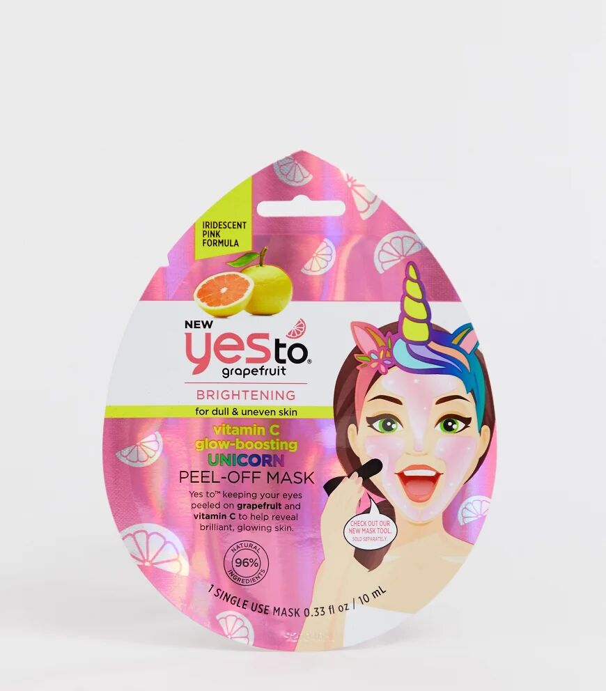 Yes To Grapefruit Vitamin C Glow Boosting Unicorn Peel-Off Mask Single Use-No colour  - Size: No Size