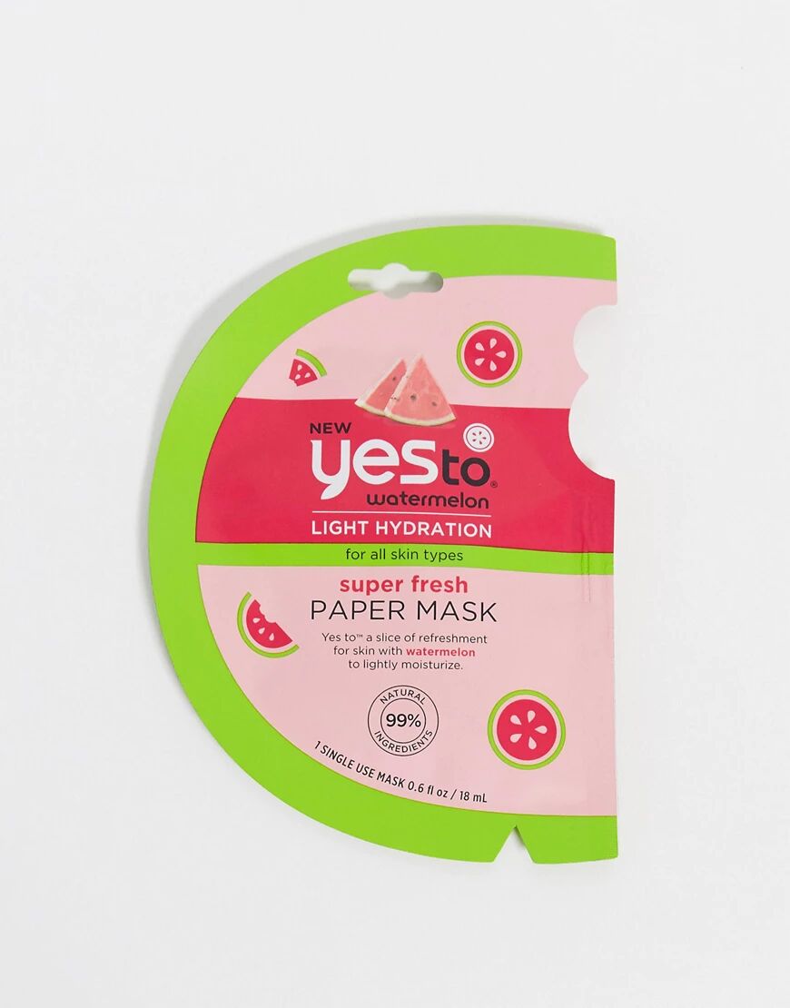 Yes to Watermelon Super Fresh Paper Mask-Clear  - Size: No Size