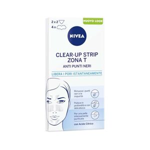 Nivea Clear-Up Strip Zona T Cerotti Anti Punti Neri, 8 Cerotti