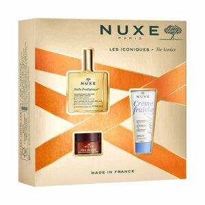 Nuxe Cofanetto Gli Iconici Olio 50ml + Crema 3 in 1 30ml + Balsamo Labbra 15g