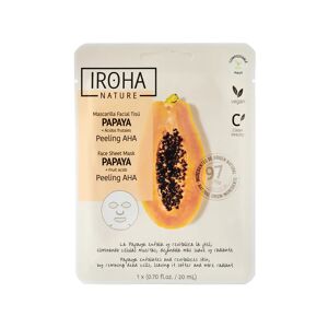 Iroha Nature Maschera Viso In Tessuto Peeling AHA Con Papaia E Acidi Della Frutta 1 pz x 20 ml