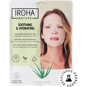 Iroha Nature Maschera Viso Monouso In Tessuto Intensiva Lenitiva E Idratante Con Aloe Vera Acido Ialuronico E Probiotici 1 pz x 20 ml