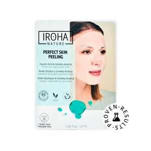 iroha nature maschera viso monouso in tessuto peeling perfezionante con acido glicolico e centella asiatica 1 pz x 23 ml