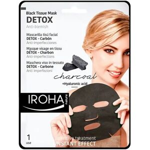 Iroha Nature Maschera Viso Monouso In Tessuto Intensiva Detox Con Siero Di Carbone Attivo 1 pz x 23 ml