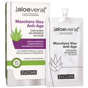 Zuccari srl ZUCCARI ALOEVERA2 MASCHERA VISO ANTI AGE CON ACIDO JALURONICO 4X10ML