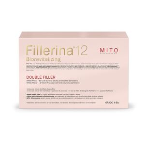 Fillerina 12 Mito Biorevitalizing Double Filler Grado 4 Bio Trattamento Intensivo Detergente + Gel + Velo Nutriente