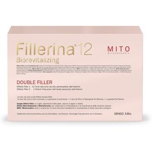 Labo International Srl Fillerina 12 Double Filler Biorevitalizing Mito Grado 3 Bio Detergente 50ml + Gel 14 Dosi da 2ml + Velo Nutriente 14 Dosi da 2ml