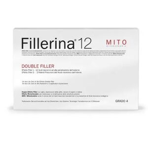 Labo International Srl Fillerina 12 Double Filler Mito Trattamento Intensivo Riempitivo Grado 4 Gel 30ml + Velo Nutriente 30ml - Trattamento Intensivo Riempitivo per la pelle dai segni del tempo