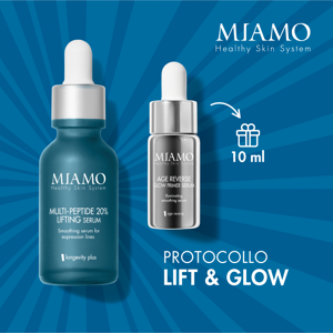 MEDSPA Miamo Lift&Glow - Multi Peptide 20% Lifting Serum 30 ml + Age Reverse Glow Primer 10 ml OMAGGIO