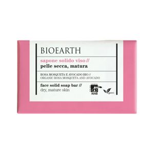 bioearth Cosmetici solidi per la skincare Sapone Solido Viso Rosa Mosqueta e Avocado