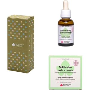 biofficina toscana Idee regalo Kit Viso Purificante ed Astringente con Mela e Menta