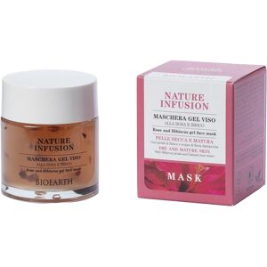 bioearth Maschere Viso Nature Infusion Maschera Gel Viso alla Rosa e Ibisco