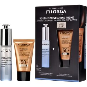 Filorga Cofanetto Prevenzione Rughe Uv-Bronze Solare Anti-età SPF50+ 40 ml + Hydra Hyal Siero 30 ml