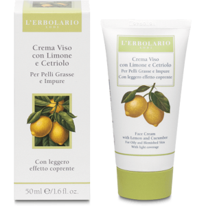 L'Erbolario Crema Giorno Effetto Coprente per Pelli Impure con Limone e Cetriolo