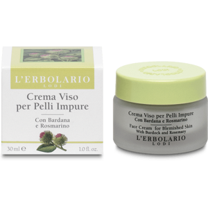 L'Erbolario Crema Viso per Pelli Impure con Bardana e Rosmarino 30 ml