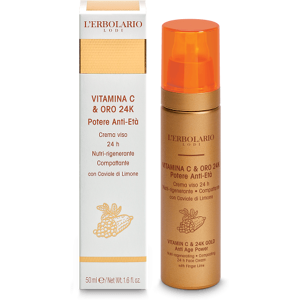 L'Erbolario Crema Viso Vitamina C & Oro 24K 50 ml