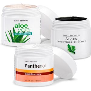 Sanct Bernhard Viso bello: Maschera alle alghe + Aloe Vera peeling + Crema con pantenolo, kit