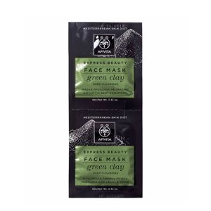 APIVITA Express Beauty - Face Mask Green Clay 2x8ml