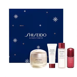 Shiseido Benefiance Wrinkle Smoothing Cream Cofanetto 50 ml, Detergente 15ml + Tonico Rieq. 30ml + Siero 10ml