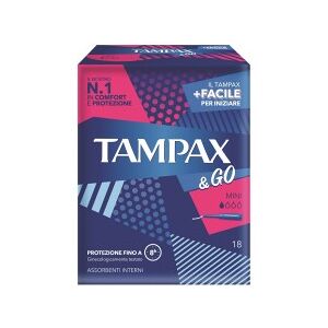 FATER SpA TAMPAX &Go; MINI Flussi da molto leggeri a leggeri 18 Assorbenti Interni