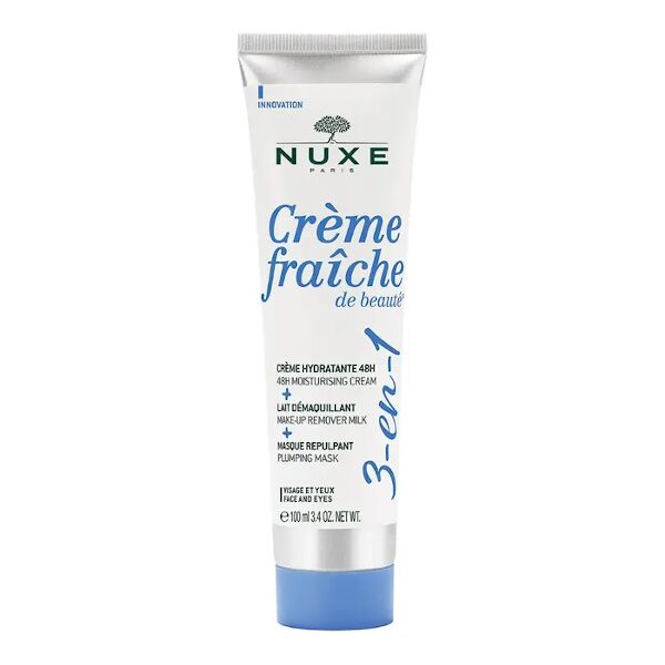 nuxe crème fraîche de beaute 3in1 crema idratante 48h/latte struccante/maschera rimpolpante 100ml