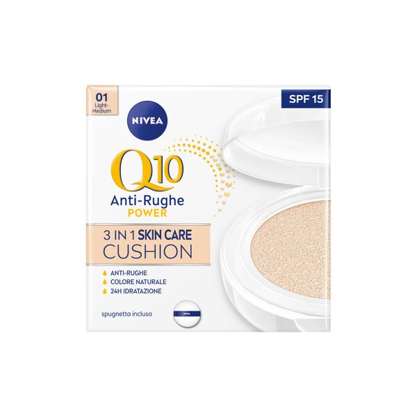 nivea q10 plus anti-age 3 in 1 skin care cushion light/medium