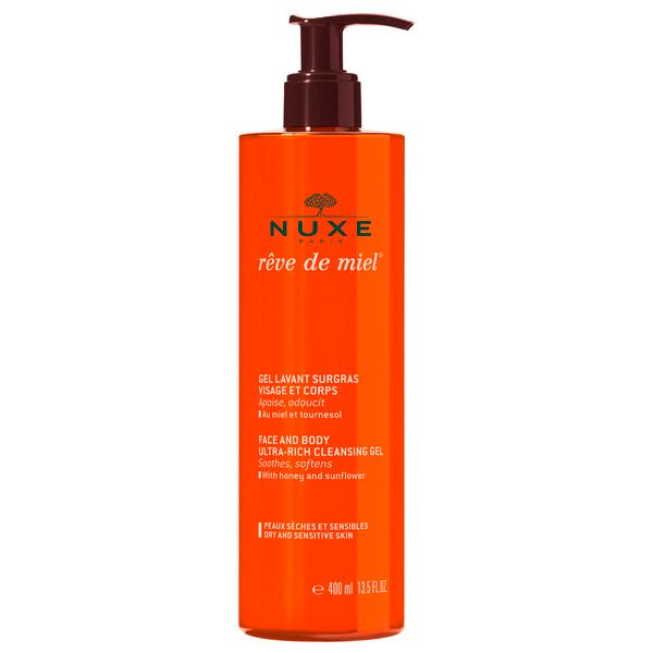 nuxe rêve de miel face and body ultra-rich cleansing gel 400 ml