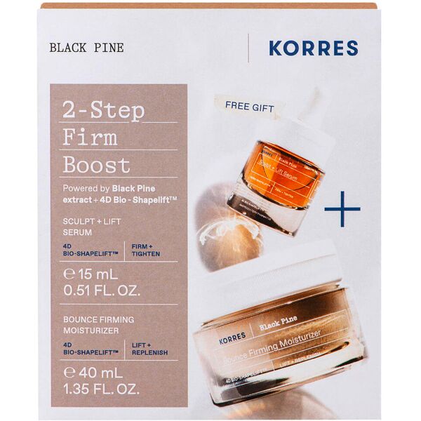 korres black pine 4d set 2-step boost per il rassodamento