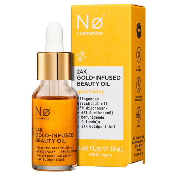 nø cosmetics glow tøday 24k gold-infused beauty oil 19 ml