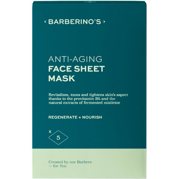 barberino's barberino's - anti-aging face sheet mask 5 maschere monouso x 28 ml