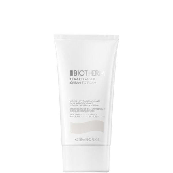 biotherm cera cleanser cream to foam - detergente viso pelli sensibili 150 ml