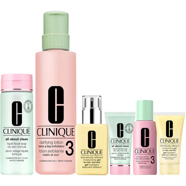 clinique clarifying lotion 3 - pelle da normale a oleosa tipo 3 confezione kit detergenti viso pelli da miste a grasse