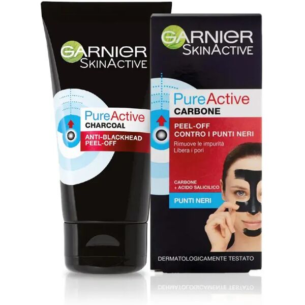 garnier pure active charcoal maschera peel-off gel detergente 50 ml