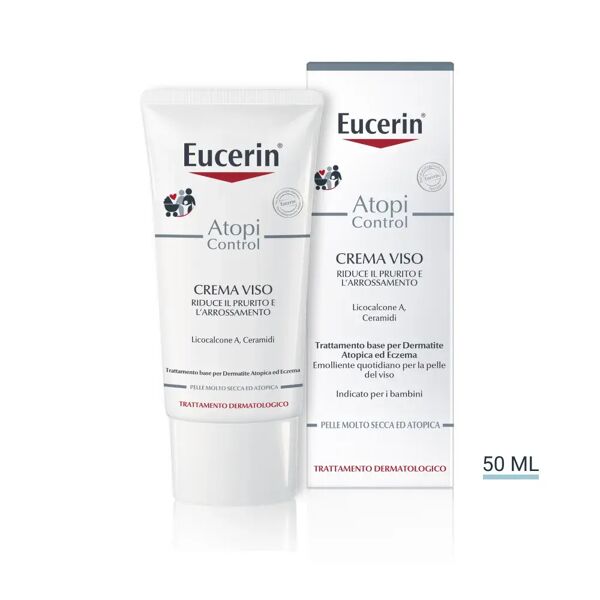 eucerin atopicontrol crema viso lenitiva antiprurito pelle atopica 50 ml