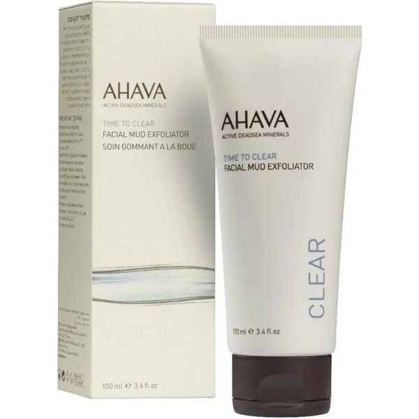 ahava time to clear fango esfoliante viso 100 ml