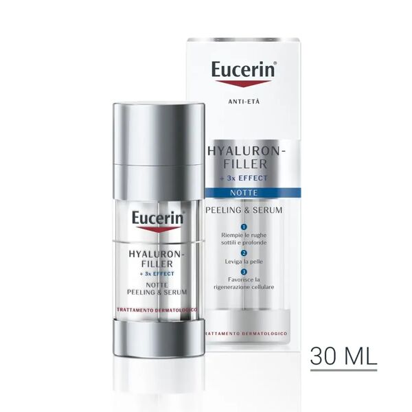 eucerin hyaluron-filler peeling & serum notte peeling anti-età siero idratante viso 30 ml