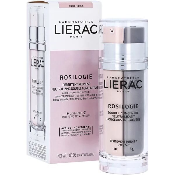 lierac rosilogie doppio concentrato giorno-notte contro i rossori del viso 15+15 ml