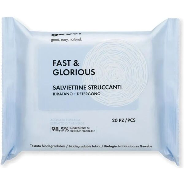 goovi fast and glorious salviettine struccanti viso 20 pezzi