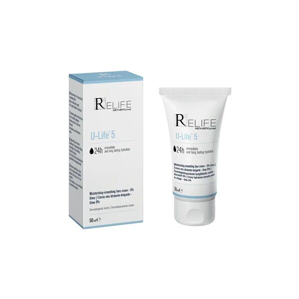 relife u-life 5 crema idratante cheratolitica per pelle secca 50 ml