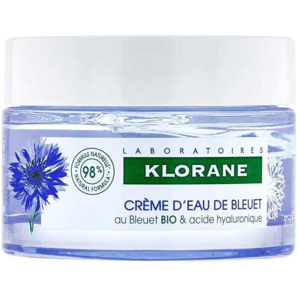 klorane fiordaliso bio crema d'acqua con acido ialuronico di origine vegetale 50 ml