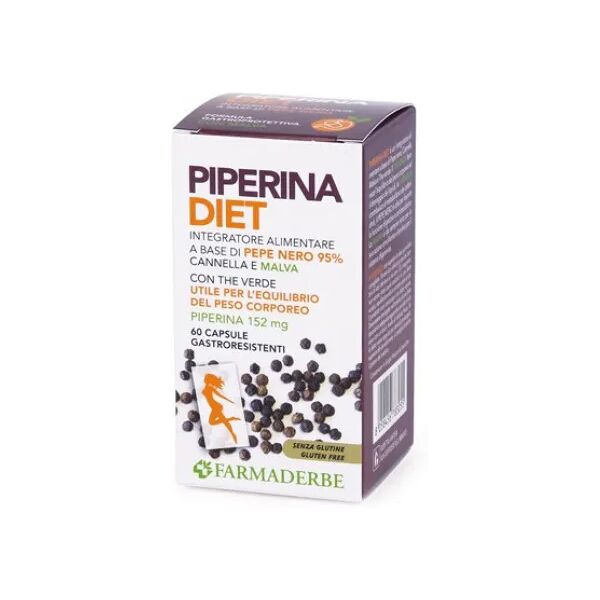 farmaderbe piperina diet integratore peso corporeo 60 compresse