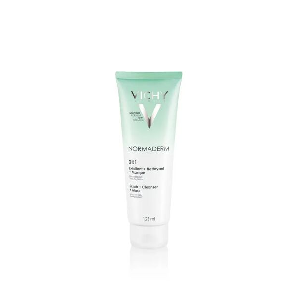 vichy normaderm 3in1 maschera esfoliante detergente pelle con imperfezioni 125 ml