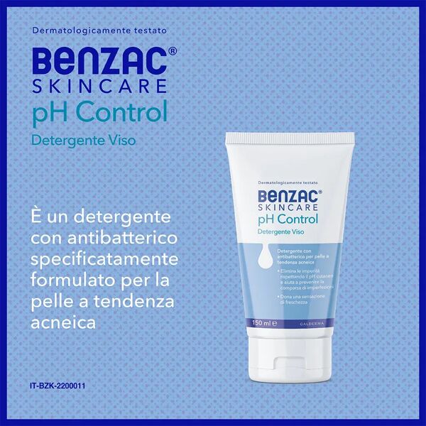 benzac skincare ph control detergente viso 150 ml