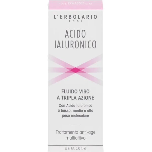 l'erbolario acido ialuronico fluido viso a tripla azione antiage 28 ml