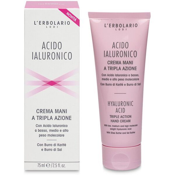 l'erbolario acido ialuronico crema mani tripla azione 75 ml