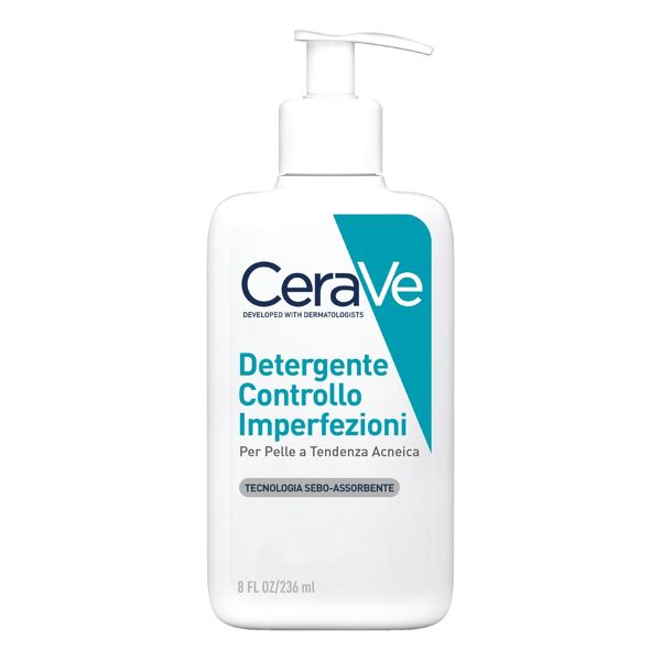 cerave acne purifying foam gel cleanser 236 ml detergente schiumogeno per pelle acneica