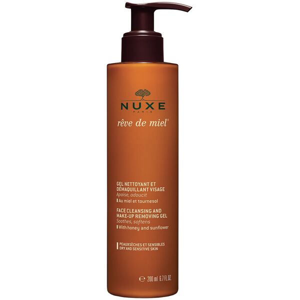 nuxe rêve de miel - gel detergente struccante viso 200ml